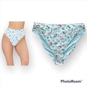 Hot Topic NWT Women's Junior Large Sushi Cats High Waist Bikini Swim Bottom